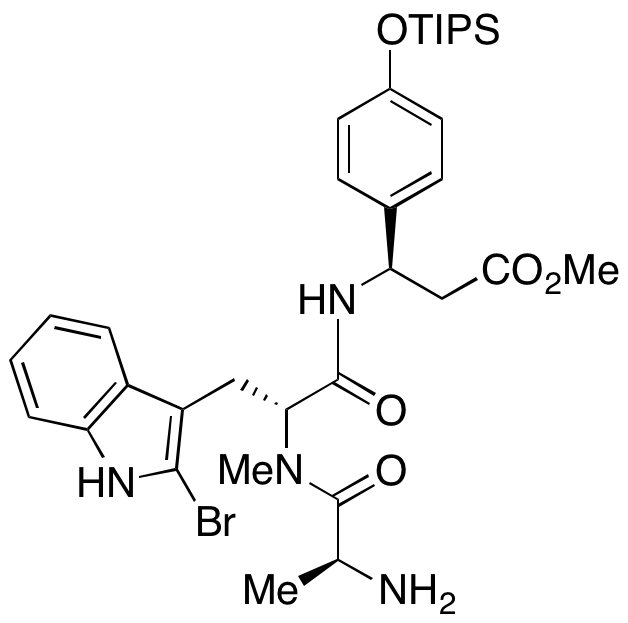 (3R)-L-Alanyl-2-bromo-N-methyl-D-tryptophyl-3-[4-[[tris(1-methylethyl)silyl]oxy]phenyl]-β-alanine Methyl Ester