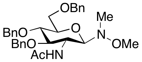 2-(Acetylamino)-2-deoxy-N-methoxy-N-methyl-3,4,6-tris-O-(phenylmethyl)-β-D-glucopyranosylamine