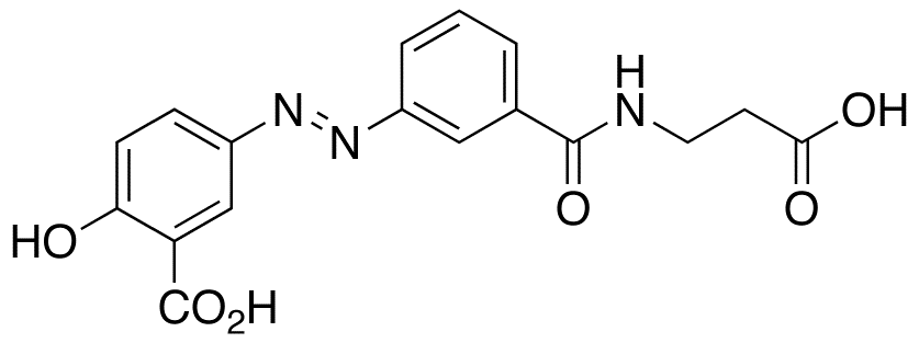 ((E)-5-((m-[(2-carboxyethyl)carbamoyl]phenyl)azo)-2-salicylic acid)
