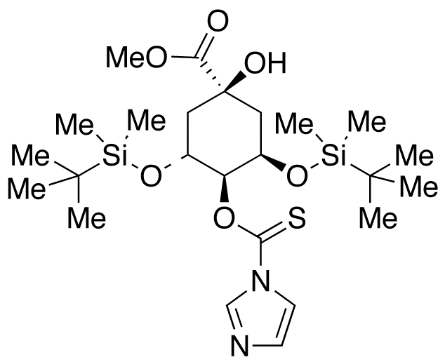 (1α,3R,4α,5R)-3,5-Bis[[(1,1-dimethylethyl)dimethylsilyl]oxy]-1-hydroxy-4-(1H-imidazol-1-ylthioxomethoxy)-cyclohexanecarboxylic Acid Methyl Ester