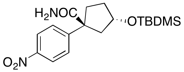 (1S,3S)-3-((tert-Butyldimethylsilyl)oxy)-1-(4-nitrophenyl)cyclopentanecarboxamide