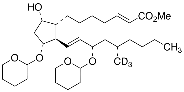 (2E,11α,13E,15S,17S)-11,15-Di-O-tetrahydropyranyl-17,20-dimethyl-9,11,15-trihydroxy-prosta-2,13-diene-1-oic Acid-d3 Methyl Ester (Mixture of Diastereomers)