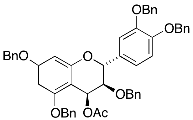 (2R,3R,4S)-2-[3,4-Bis(phenylmethoxy)phenyl]-3,4-dihydro-3,5,7-tris(phenylmethoxy)-2H-1-benzopyran-4-ol 4-Acetate