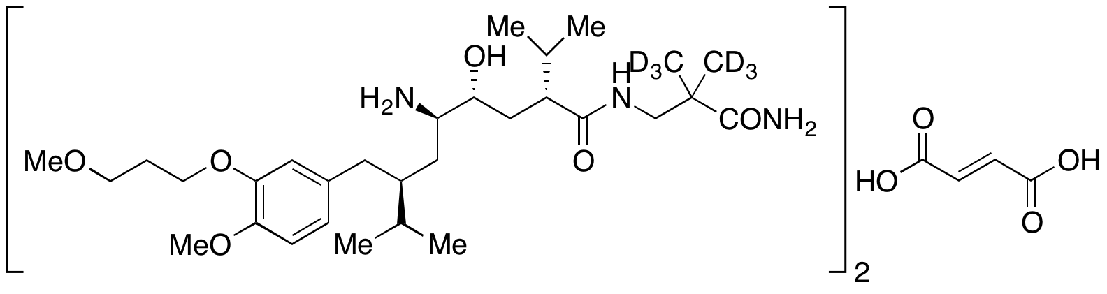 (2R,4R,5R,7S)-Aliskiren-d6 Fumarate (2:1)