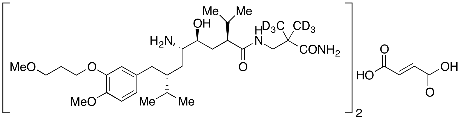 (2S,4S,5S,7R)-Aliskiren-d6 Fumarate (2:1)