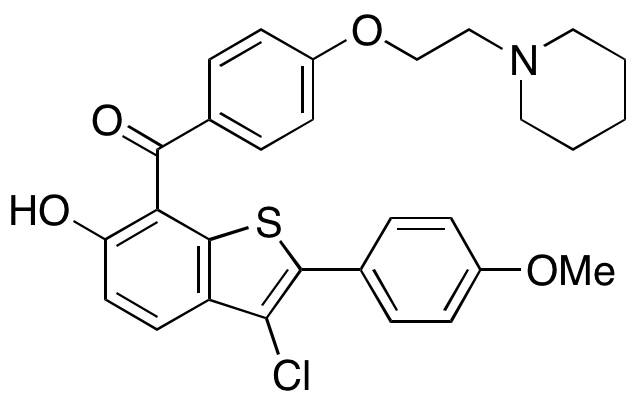 (3-Chloro-6-hydroxy-2-(4-methoxyphenyl)benzo[b]thiophen-7-yl)(4-(2-(piperidin-1-yl)ethoxy)phenyl)methanone