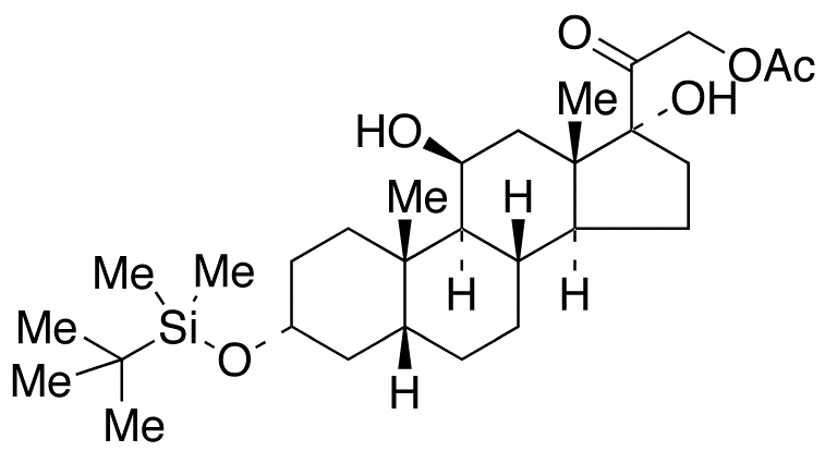 (3α,5β)-O-tert-Butyldimethylsilyl 21-Acetyloxy Tetrahydro Cortisol