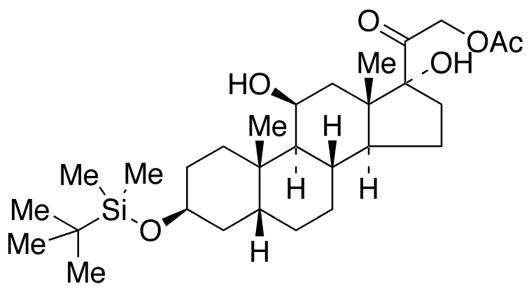 (3β,5β)-O-tert-Butyldimethylsilyl 21-Acetyloxy Tetrahydro Cortisol