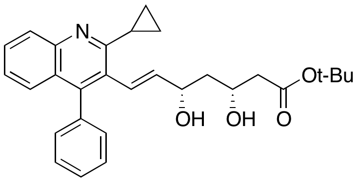 (3R,5S,6E)-7-(2-Cyclopropyl-4-phenyl-3-quinolinyl)-3,5-dihydroxy-6-heptenoic Acid tert-Butyl Ester