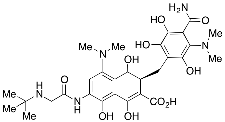 (3S)-7-(2-(tert-Butylamino)acetamido)-3-(4-carbamoyl-3-(dimethylamino)-2,5,6-trihydroxybenzyl)-5-(dimethylamino)-1,4,8-trihydroxy-3,4-dihydronaphthalene-2-carboxylic Acid