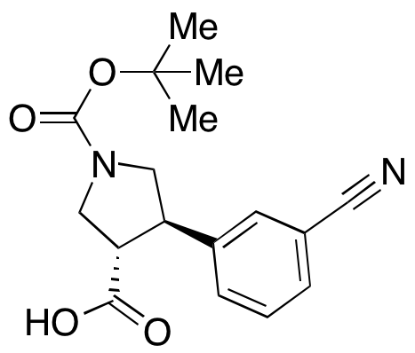 (3S,4R)-4-(3-Cyanophenyl)-1,3-pyrrolidinedicarboxylic Acid 1-(1,1-Dimethylethyl) Ester