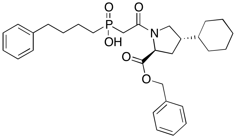 (4S)-4-Cyclohexyl-1-[[hydroxy(4-phenylbutyl)phosphinyl]acetyl]-L-Proline Phenylmethyl Ester