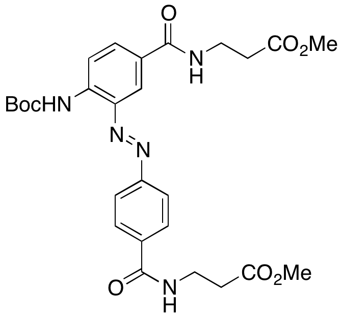 (E)-3-(4-((tert-Butoxycarbonyl)amino)-3-((4-((3-methoxy-3-oxopropyl)carbamoyl)phenyl)diazenyl)benzamido)propanoic Acid Methyl Ester