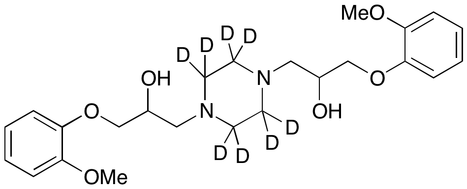 α,α’-Bis[(2-Methoxyphenoxy)methyl]-1,4-piperazinediethanol-d8
