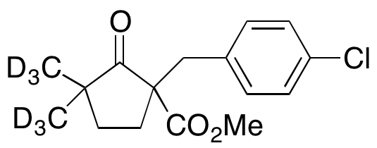 1-[(4-Chlorophenyl)methyl]-3,3-dimethyl-2-oxocyclopentanecarboxylic Acid-d6 Methyl Ester