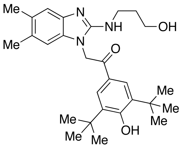 1-[3,5-Bis(1,1-dimethylethyl)-4-hydroxyphenyl]-2-[2-[(3-hydroxypropyl)amino]-5,6-dimethyl-1H-benzimidazol-1-yl]-ethanone