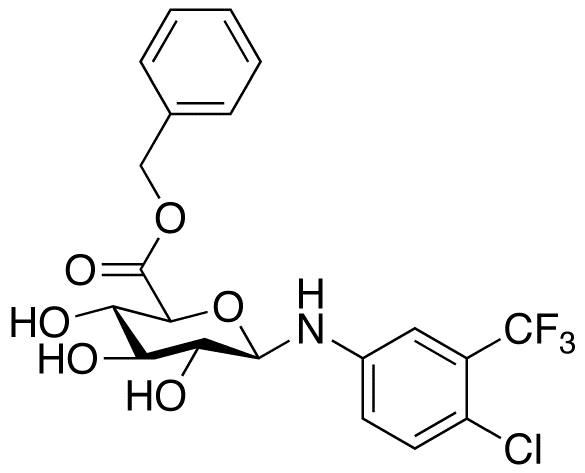 1-[4-Chloro-3-(trifluoromethyl)phenyl]amino-1-deoxy-β-D-glucopyranuronic Acid Benzyl Ester