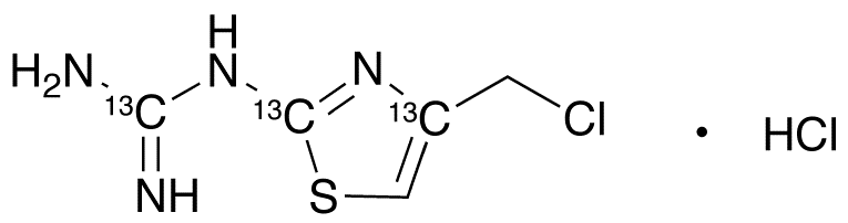 1-(4-Chloromethyl-2-thiazoyl)guanidine-13C3 Hydrochloride Salt
