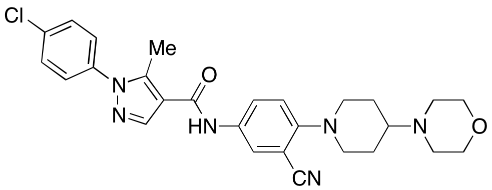 1-(4-Chlorophenyl)-N-(3-cyano-4-(4-morpholinopiperidin-1-yl)phenyl)-5-methyl-1H-pyrazole-4-carboxamide
