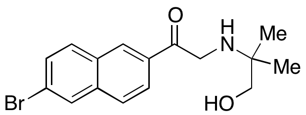 1-(6-Bromonaphthalen-2-yl)-2-((1-hydroxy-2-methylpropan-2-yl)amino)ethanone