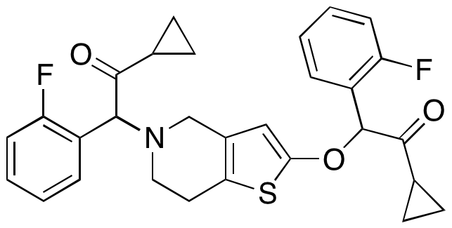 1-Cyclopropyl-2-(2-(2-cyclopropyl-1-(2-fluorophenyl)-2-oxoethoxy)-6,7-dihydrothieno[3,2-c]pyridin-5(4H)-yl)-2-(2-fluorophenyl)ethanone
