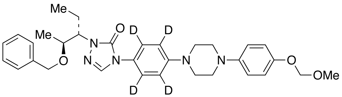 2-[(1S,2S)-1-Ethyl-2-(phenylmethoxy)propyl]-2,4-dihydro-4-[4-[4-(4-O-methoxymethyl-4-hydroxyphenyl)-1-piperazinyl]phenyl]-3H-1,2,4-triazol-3-one-d4