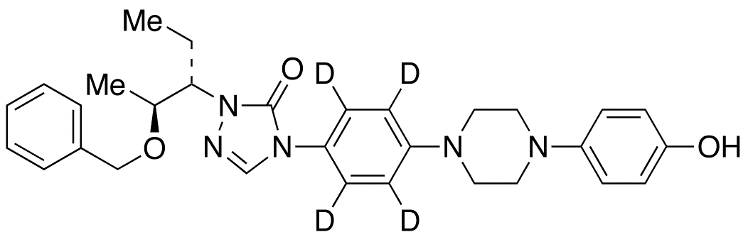 2-[(1S,2S)-1-Ethyl-2-(phenylmethoxy)propyl]-2,4-dihydro-4-[4-[4-(4-hydroxyphenyl)-1-piperazinyl]phenyl]-3H-1,2,4-triazol-3-one-d4