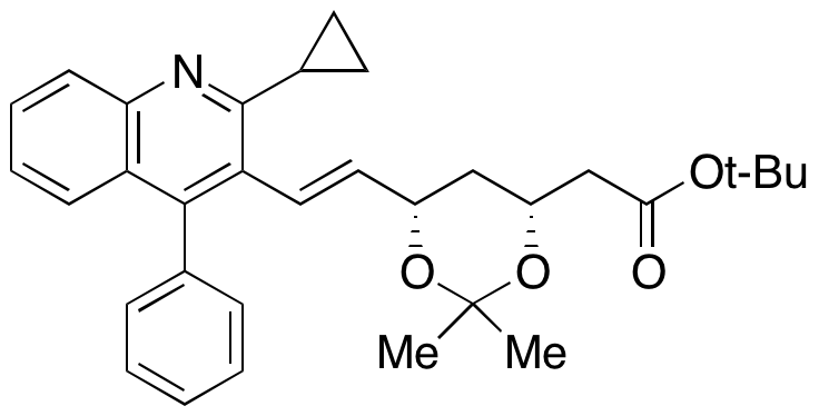 2-((4R,6S)-6-((E)-2-(2-Cyclopropyl-4-phenylquinolin-3-yl)vinyl)-2,2-dimethyl-1,3-dioxan-4-yl)acetic Acid tert-Butyl Ester