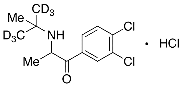 2-(tert-Butylamino)-3’,4’-dichloropropiophenone-d9 Hydrochloride