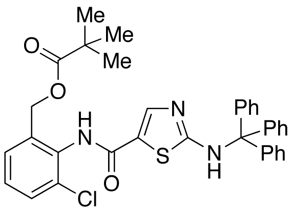 2,2-Dimethyl-propanoic Acid [3-Chloro-2-[[[2-[(triphenylmethyl)amino]-5-thiazolyl]carbonyl]amino]phenyl]methyl Ester
