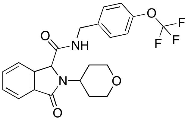 2,3-Dihydro-3-oxo-2-(tetrahydro-2H-pyran-4-yl)-N-[[4-(trifluoromethoxy)phenyl]methyl]-1H-Isoindole-1-carboxamide