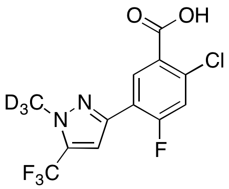 2-Chloro-4-fluoro-5-[1-methyl-5-(trifluoromethyl)-1H-pyrazol-3-yl]benzoic Acid-d3
