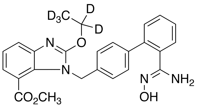 2-Ethoxy-d5-1-[[2’-[(hydroxyamino)iminomethyl][1,1’-biphenyl]-4-yl]methyl]-1H-benzimidazole-7-carboxylic Acid Methyl Ester
