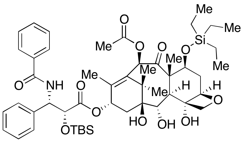 2’-O-tert-Butyl(dimethyl)silyl-7-O-triethylsilyl-2-debenzoyl-4-desacetyl Paclitaxel