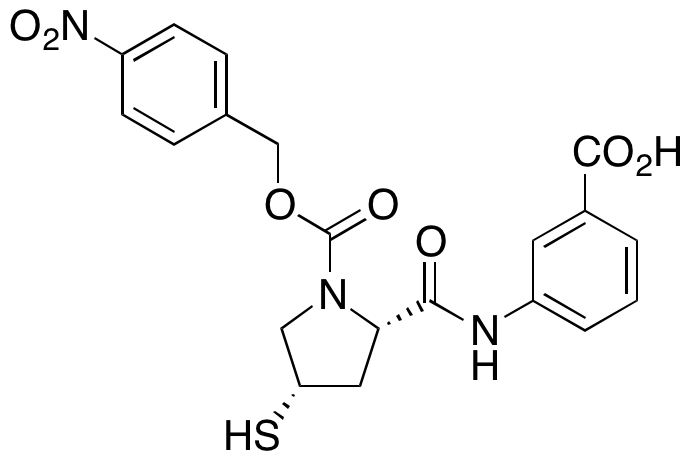 3-[[[(2S,4S)-1-(4-Nitrobenzyloxycarbonyl)-4-mercaptopyrrolidin-2-yl]carbonyl]amino]benzoic Acid