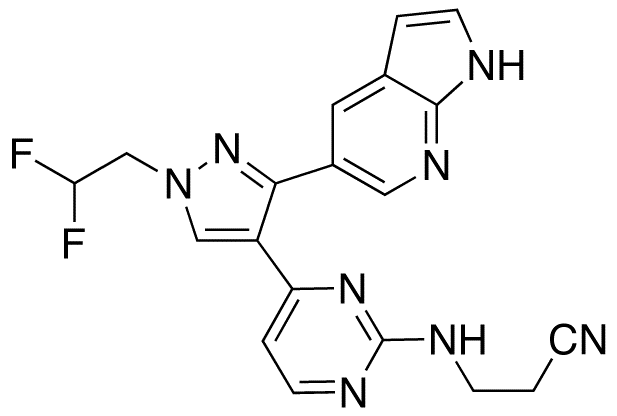 3-[[4-[1-(2,2-Difluoroethyl)-3-(1H-pyrrolo[2,3-b]pyridin-5-yl)-1H-pyrazol-4-yl]-2-pyrimidinyl]amino]propanenitrile