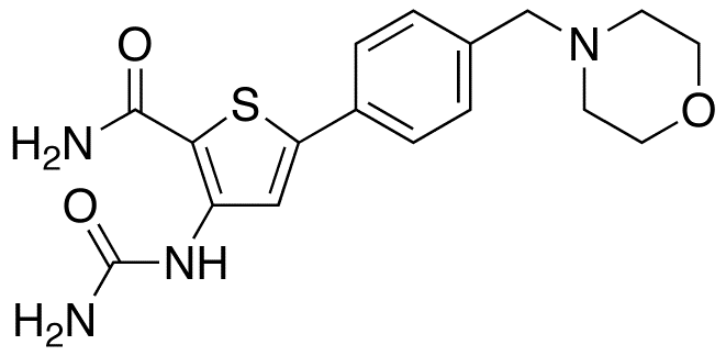 3-[(Aminocarbonyl)amino]-5-[4-(4-morpholinylmethyl)phenyl]-2-thiophenecarboxamide