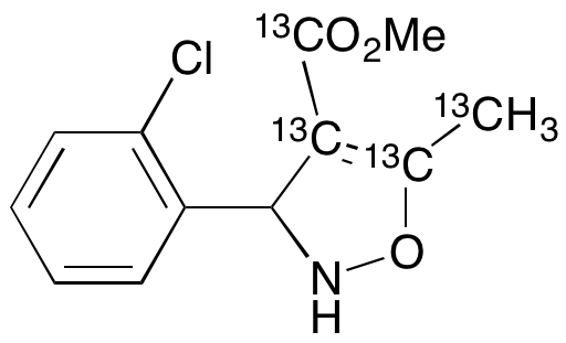 3-(2-Chlorophenyl)-5-methyl-2,3-dihydroisoxazole-4-carboxylic Acid Methyl Ester-13C4
