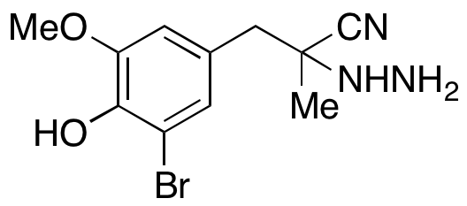 3-(3-Bromo-4-hydroxy-5-methoxyphenyl)-2-hydrazinyl-2-methylpropanenitrile