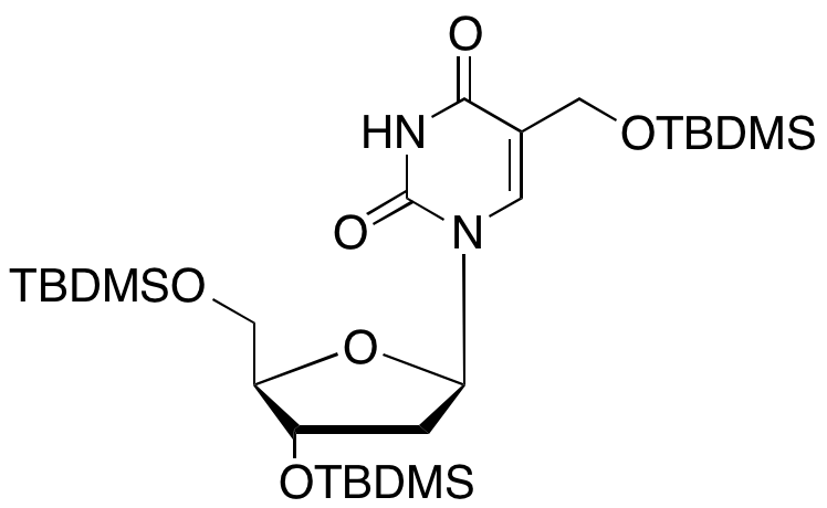 3’,5’-Bis-O-[(1,1-dimethylethyl)dimethylsilyl]-α-[[(1,1-dimethylethyl)dimethylsilyl]oxy]thymidine