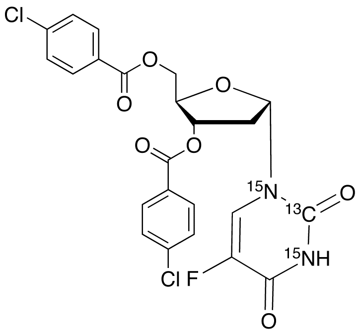 3,5-Di-O-p-chlorobenzoyl α-Floxuridine-13C,15N2