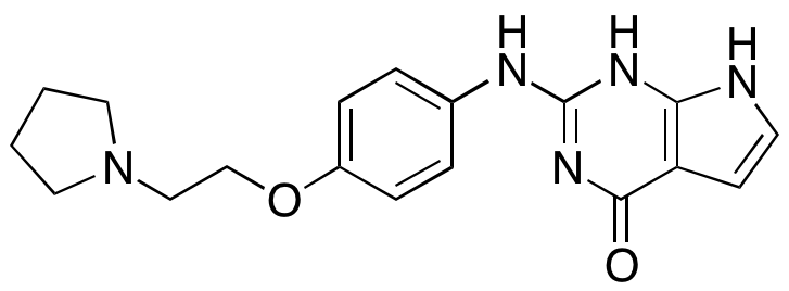 3,7-Dihydro-2-[[4-[2-(1-pyrrolidinyl)ethoxy]phenyl]amino]-4H-pyrrolo[2,3-d]pyrimidin-4-one