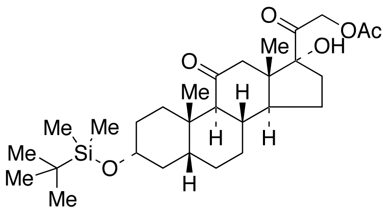 3α-O-tert-Butyldimethylsilyl 21-Acetyloxy Tetrahydro Cortisone