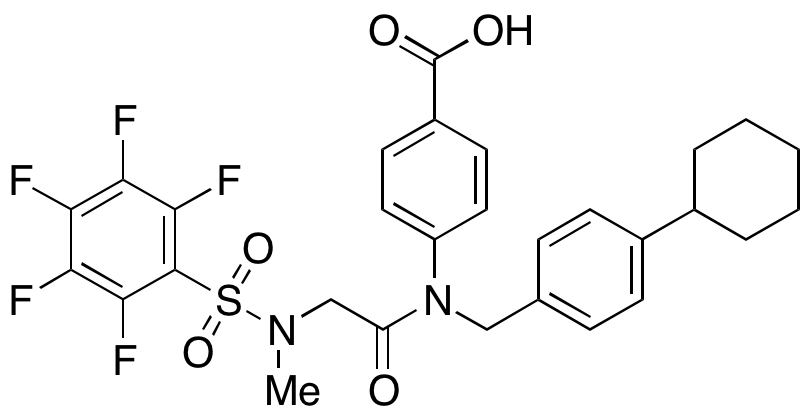 4-[[(4-Cyclohexylphenyl)methyl][2-[methyl[(2,3,4,5,6-pentafluorophenyl)sulfonyl]amino]acetyl]amino]benzoic Acid