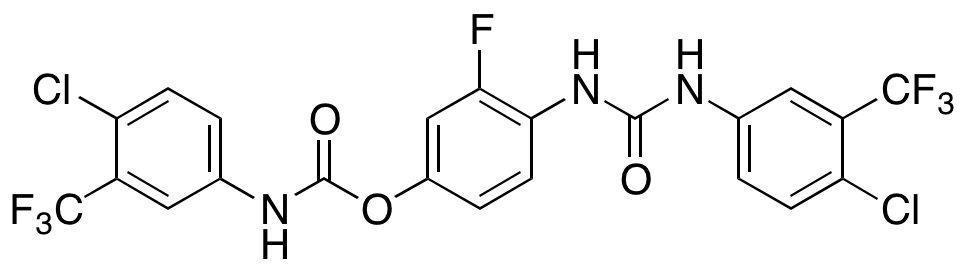4-(3-(4-Chloro-3-(trifluoromethyl)phenyl)ureido)-3-fluorophenyl (4-Chloro-3-(trifluoromethyl)phenyl)carbamate