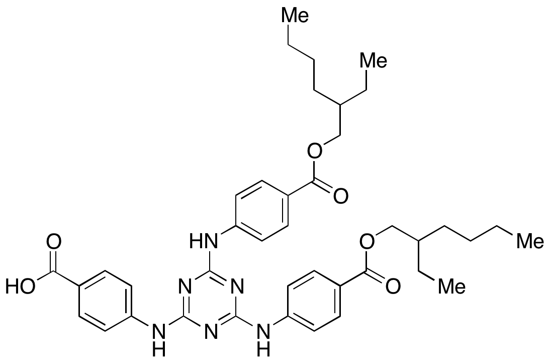 4-(4,6-Bis(4-((2-ethylhexyloxy)carbonyl)phenylamino)-1,3,5-triazin-2-ylamino)benzoic Acid