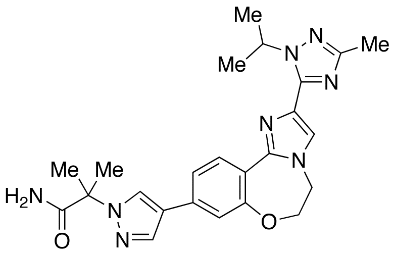 4-[5,6-Dihydro-2-[3-methyl-1-(1-methylethyl)-1H-1,2,4-triazol-5-yl]imidazo[1,2-d][1,4]benzoxazepin-9-yl]-α,α-dimethyl-1H-pyrazole-1-acetamide