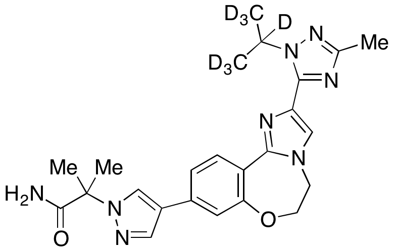4-[5,6-Dihydro-2-[3-methyl-1-(1-methylethyl)-1H-1,2,4-triazol-5-yl]imidazo[1,2-d][1,4]benzoxazepin-9-yl]-α,α-dimethyl-1H-pyrazole-1-acetamide-d7