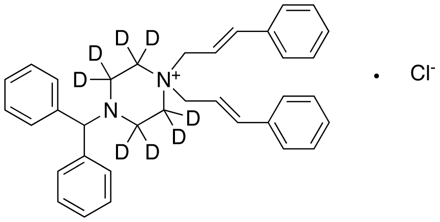 4-(Diphenylmethyl)-1,1-bis[(E)-3-phenylprop-2-enyl]piperazinium-d8 Chloride