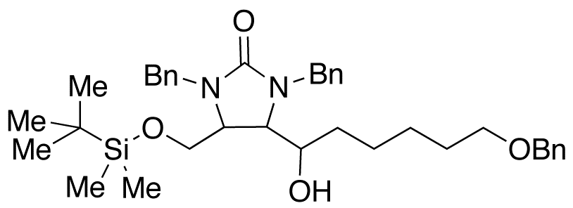 4-(tert-Butyldimethylsilyloxymethyl)-5-(1,6-dihydroxyhexyl)-1,3-dibenzyl-2-imidazolidinone Benzyl Ether